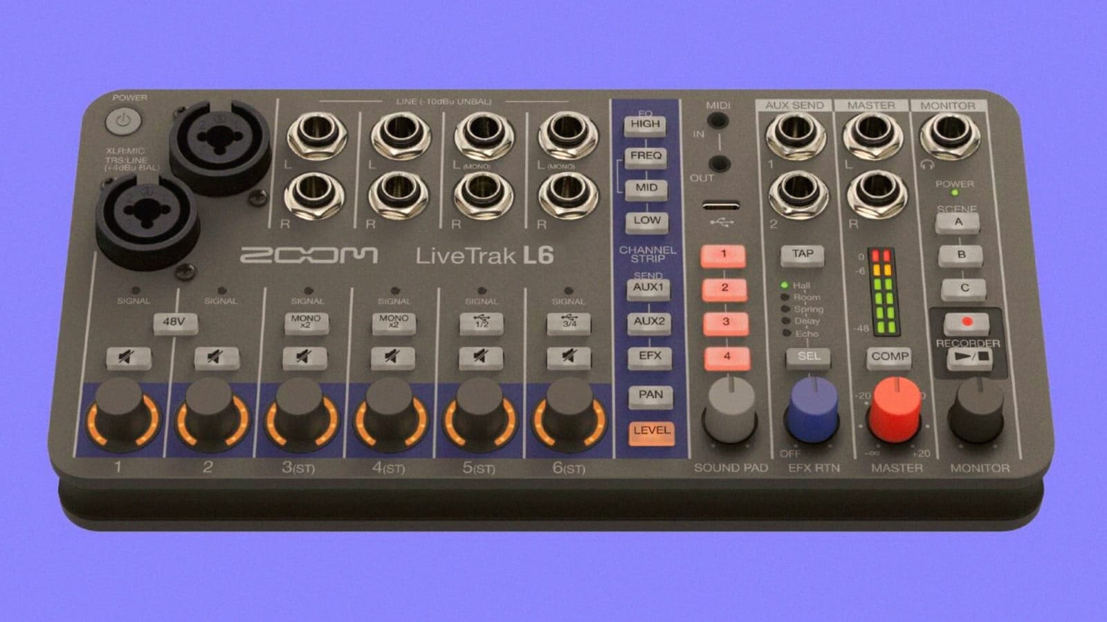 Zoom's LiveTrak L6 Is a 299-Dollar, Battery-Powered 32-Bit-Float Mixer Built for the Jam