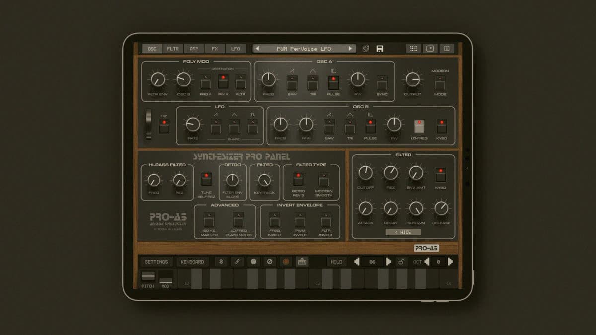 AudioKit’s PRO-A5 turns an iPad into a ten-voice Prophet-5 for the price of a coffee